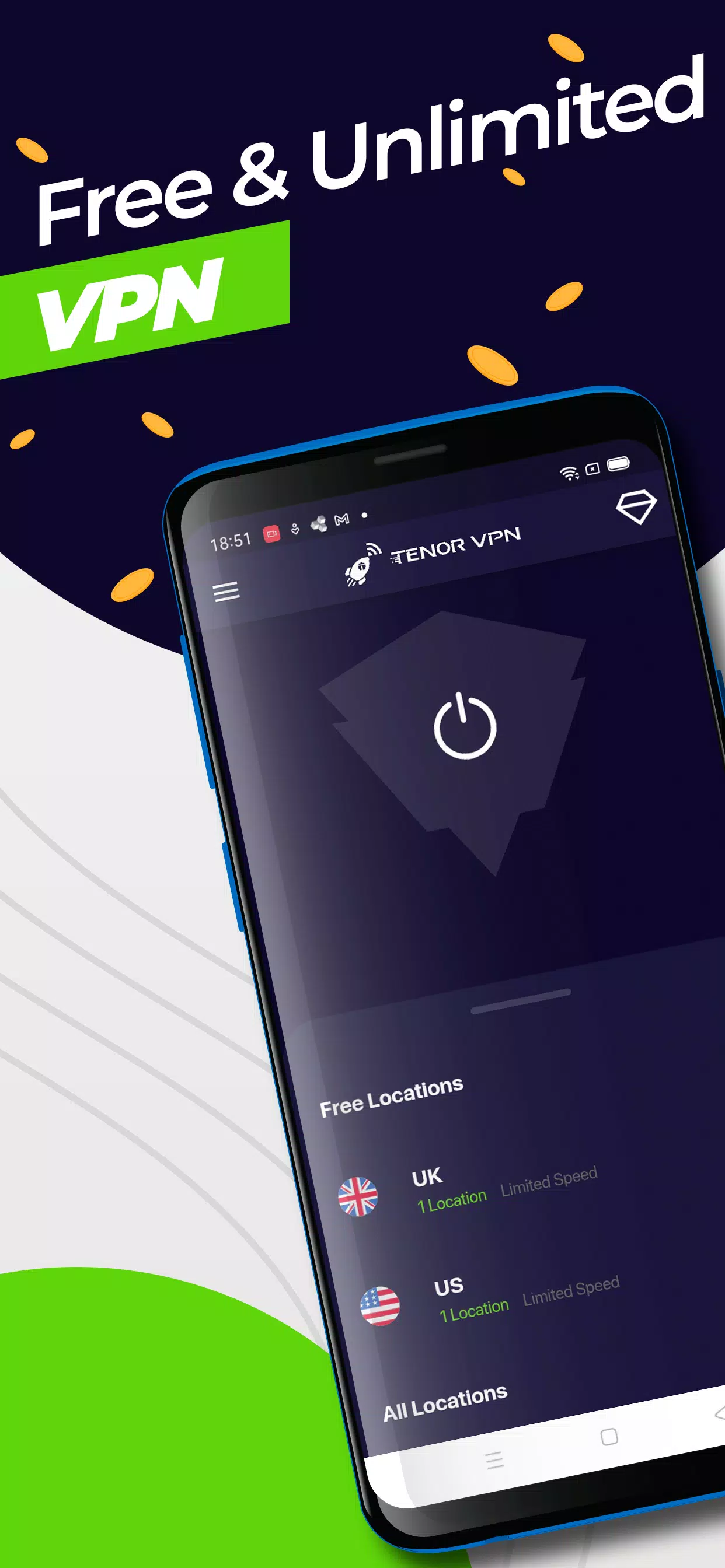 Tenor VPN - Free and Fast Turbo VPN Proxy Server Ekran Görüntüsü 0