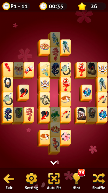 Mahjong Solitaire - Oriental Journey Capture d'écran 1