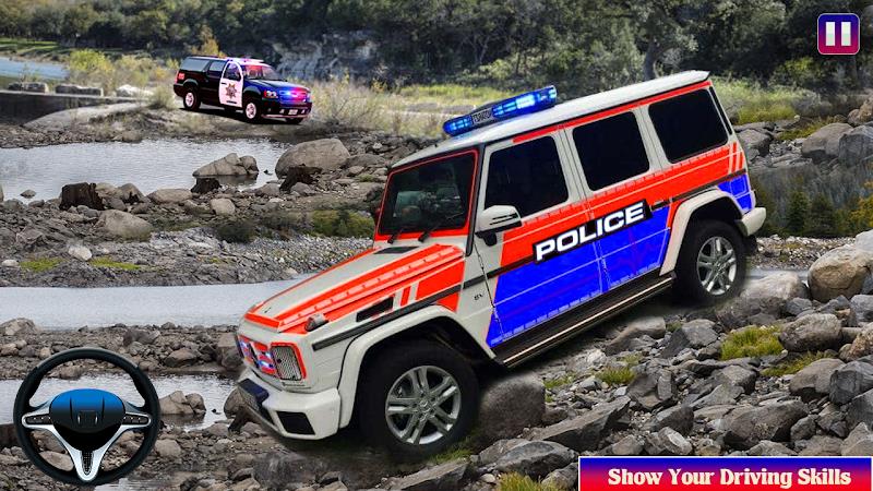 Offroad Police Car Chase Game स्क्रीनशॉट 0