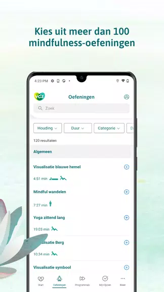 VGZ Mindfulness Coach Schermafbeelding 1