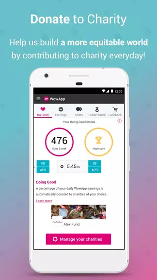 WowApp - Earn. Share. Do Good Screenshot 3