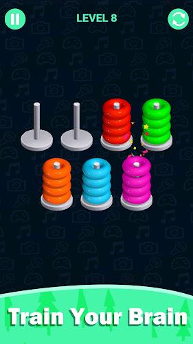 Stacolor: Hoop Stack Ring Game Ekran Görüntüsü 2