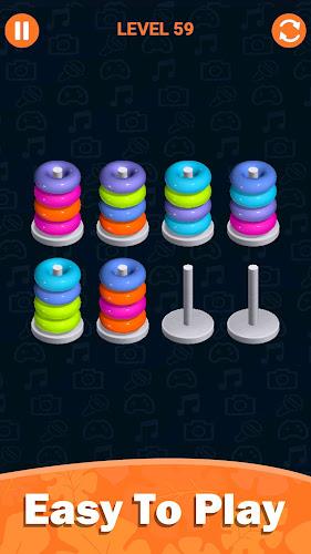 Stacolor: Hoop Stack Ring Game Ekran Görüntüsü 3