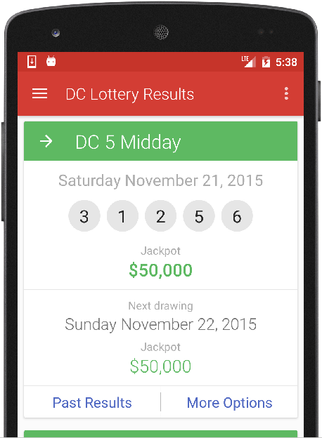 Results for DC Lottery Скриншот 0