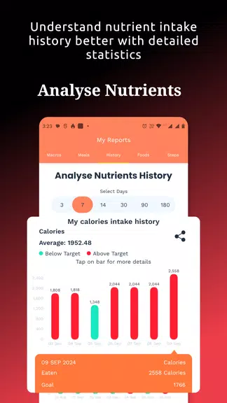 Food Tracker & Calorie Counter Captura de tela 2