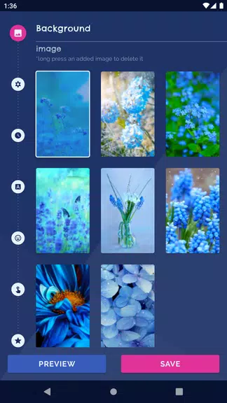 Blue Flowers Live Wallpaper स्क्रीनशॉट 0