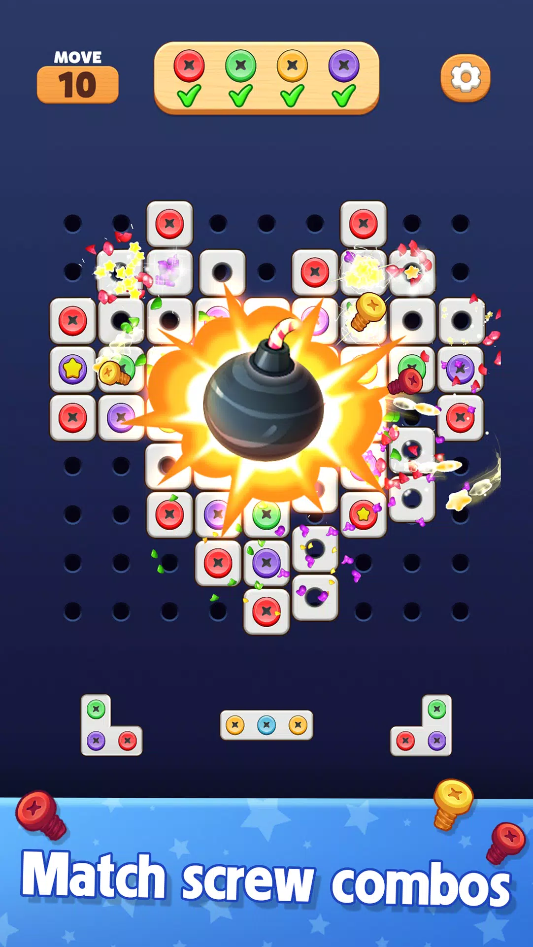 Screw Blast: Match The Bolts Schermafbeelding 3