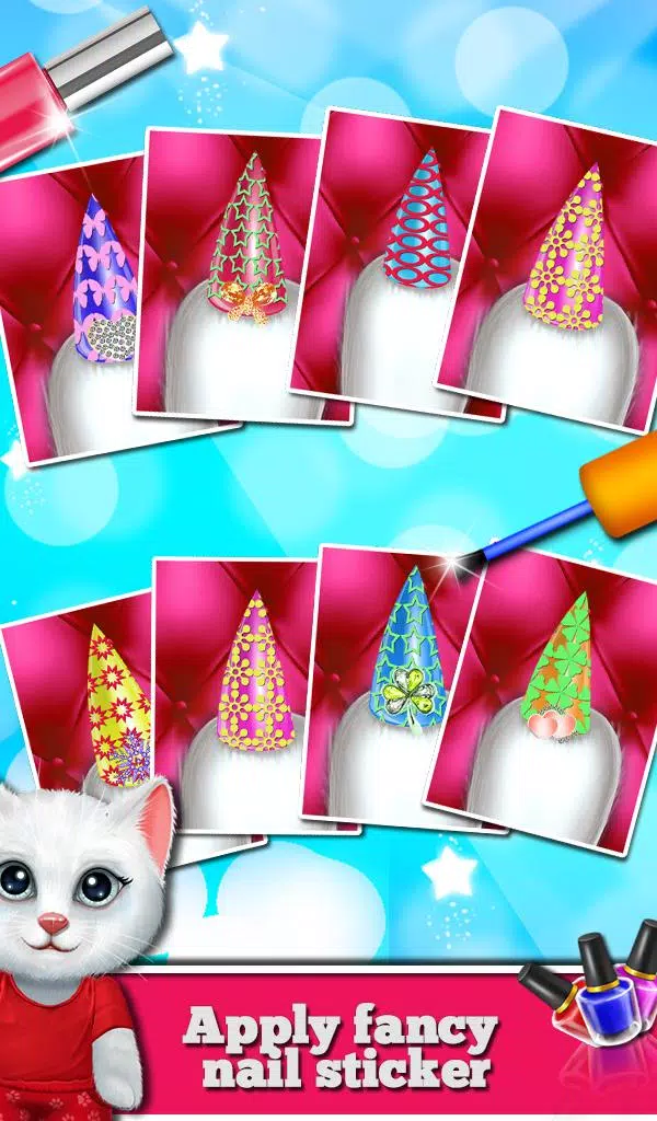 Kitty Nail Salon Daycare Cute Ảnh chụp màn hình 3