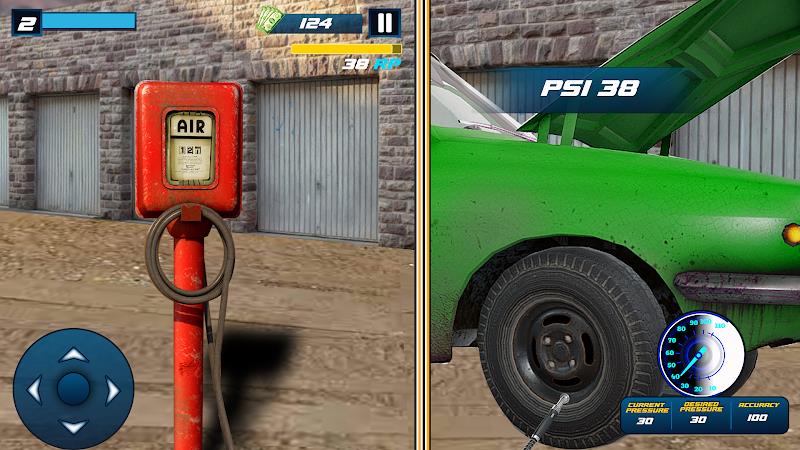 Tire Shop Car Mechanic Game 3d Ekran Görüntüsü 0