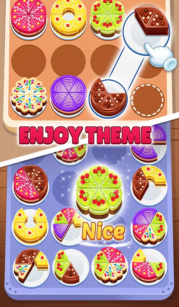 Cake Sort 3d - Match and Merge Schermafbeelding 1