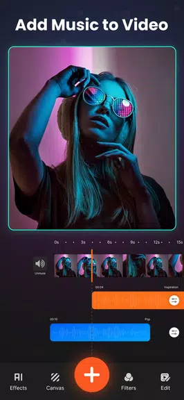 Add Music To Video & AI Editor ဖန်သားပြင်ဓာတ်ပုံ 1