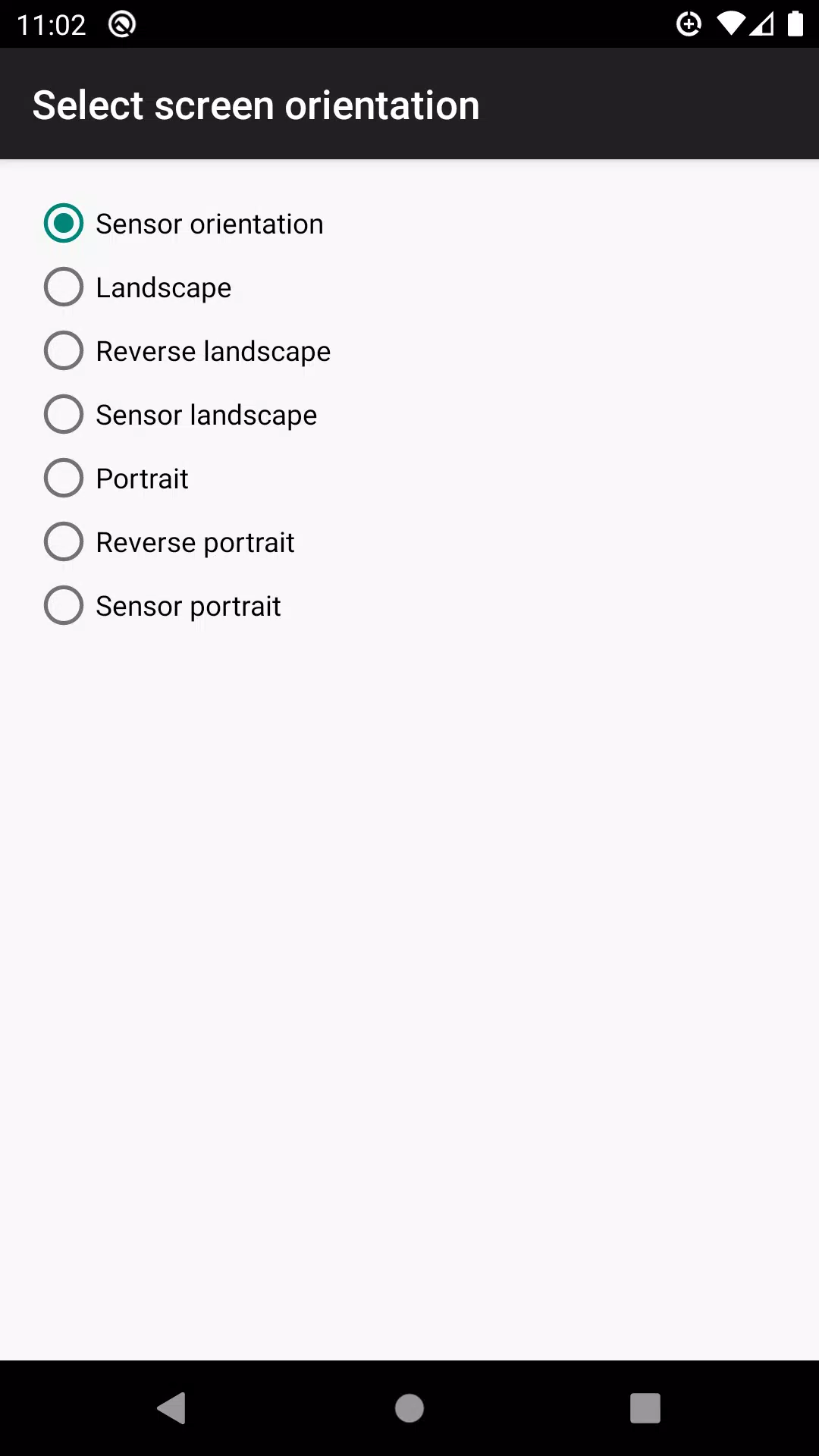 Schermata control screen rotation 3