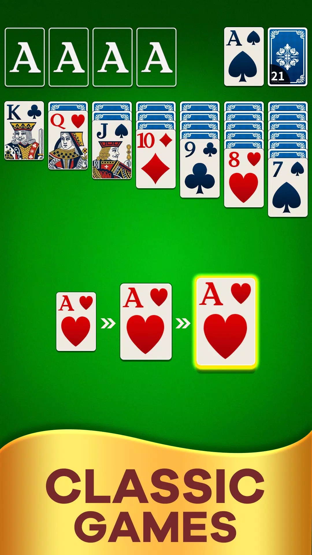 Classic Klondike Solitaire Captura de pantalla 1