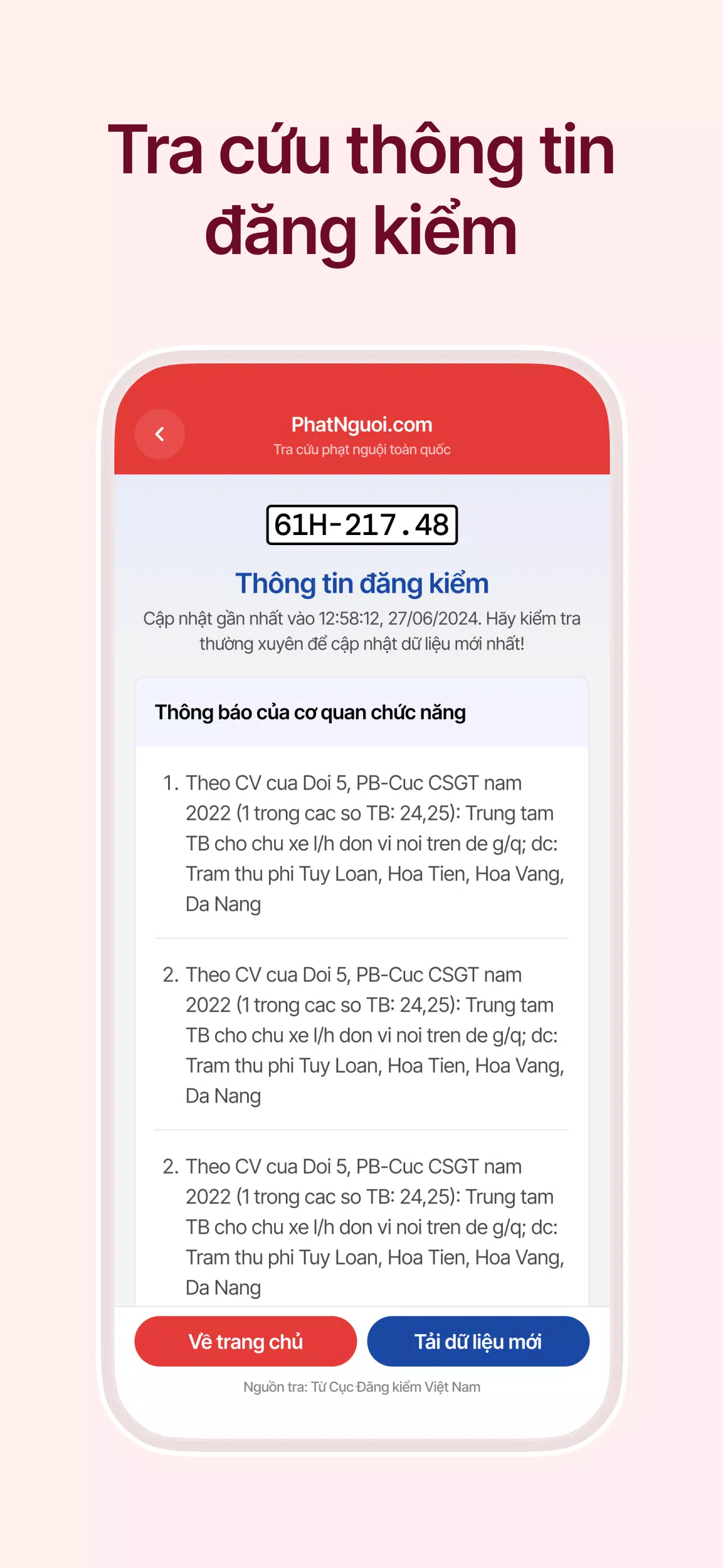 Vietnamese Cold Penalty Lookup ภาพหน้าจอ 3