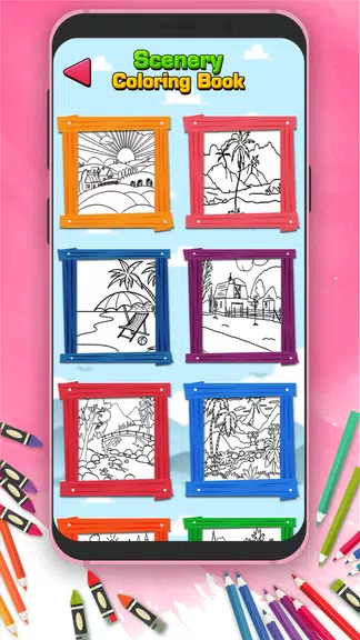 Scenery Coloring Book Скриншот 1