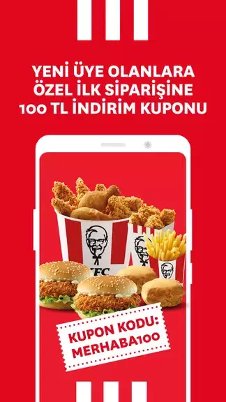 Schermata KFC Türkiye – Yemek Siparişi 1