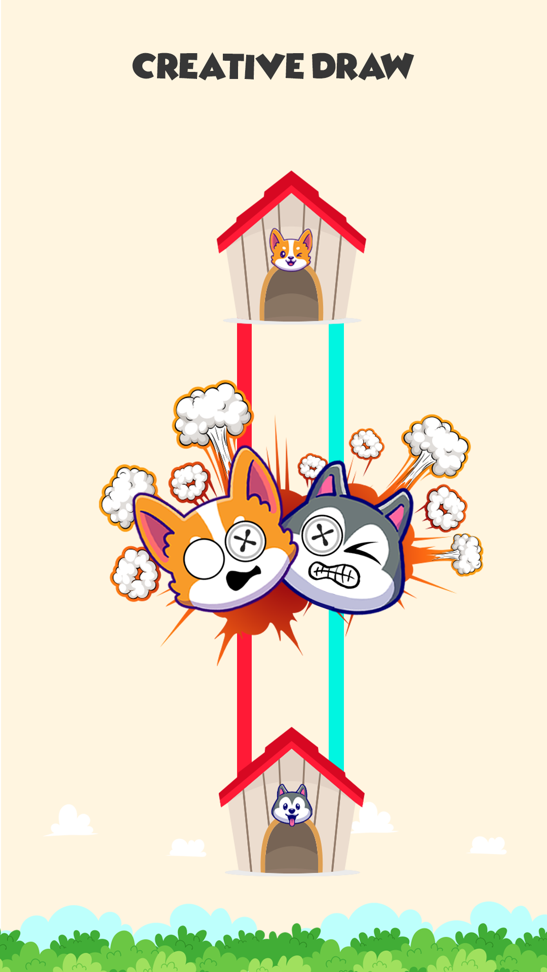 Dog rush: Draw to save games 스크린샷 0