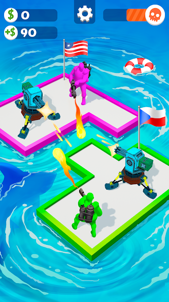 Schermata War of Rafts: Crazy Sea Battle Mod 3