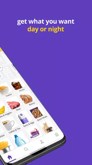 Schermata getir: groceries in minutes 1