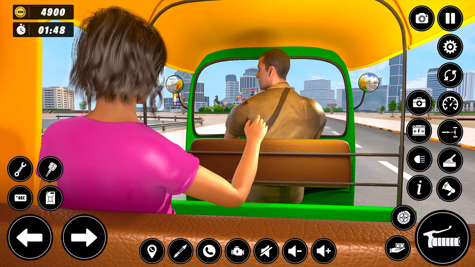 Auto Tuk Tuk Rickshaw Game Schermafbeelding 3