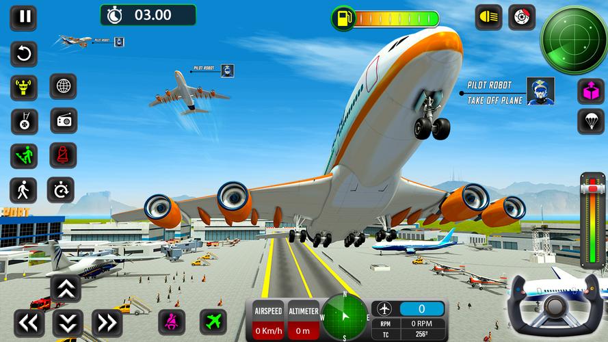 Roboter-Pilot-Flugzeug-Spiele Screenshot 2