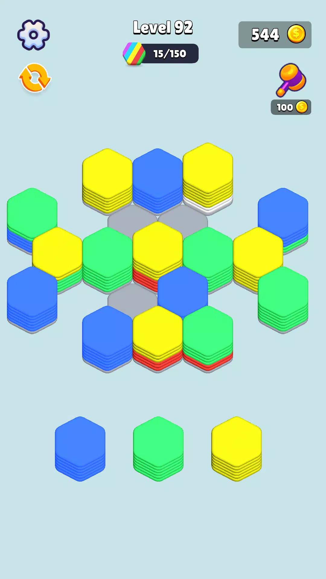 Stack Hexa Sort: Puzzle Match स्क्रीनशॉट 2