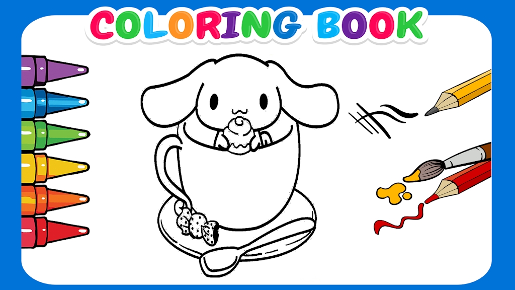 Cute Cinnamoroll coloring book Screenshot 0