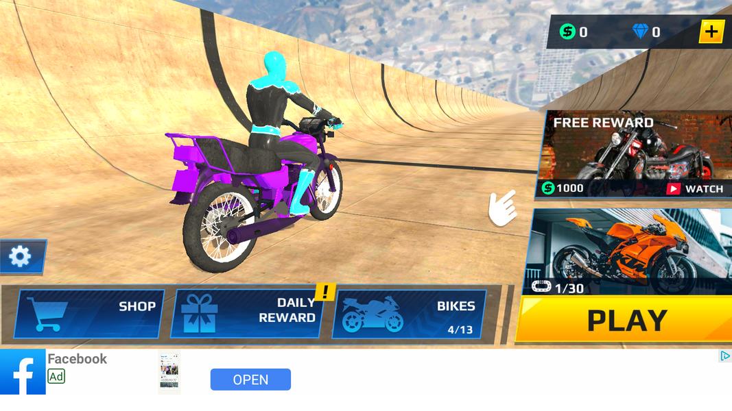 Superhero Moto Stunts Racing 스크린샷 2