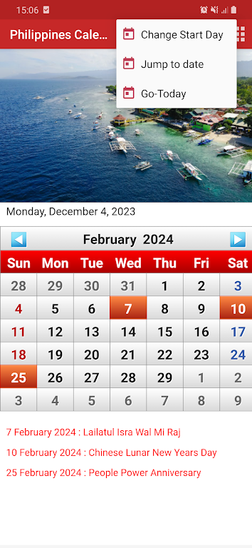 Philippines Calendar 2024 ဖန်သားပြင်ဓာတ်ပုံ 0