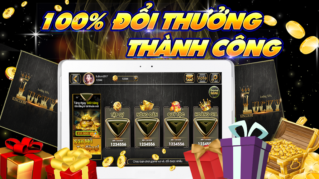 Slot - Vuong quoc lucky, Game Danh Bai Doi Thuong Captura de pantalla 1