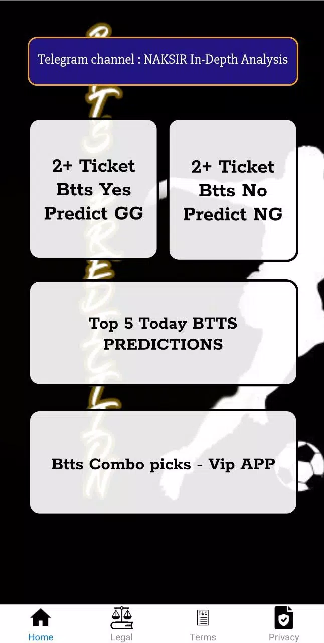 Btts predictions gg/ng Ảnh chụp màn hình 0