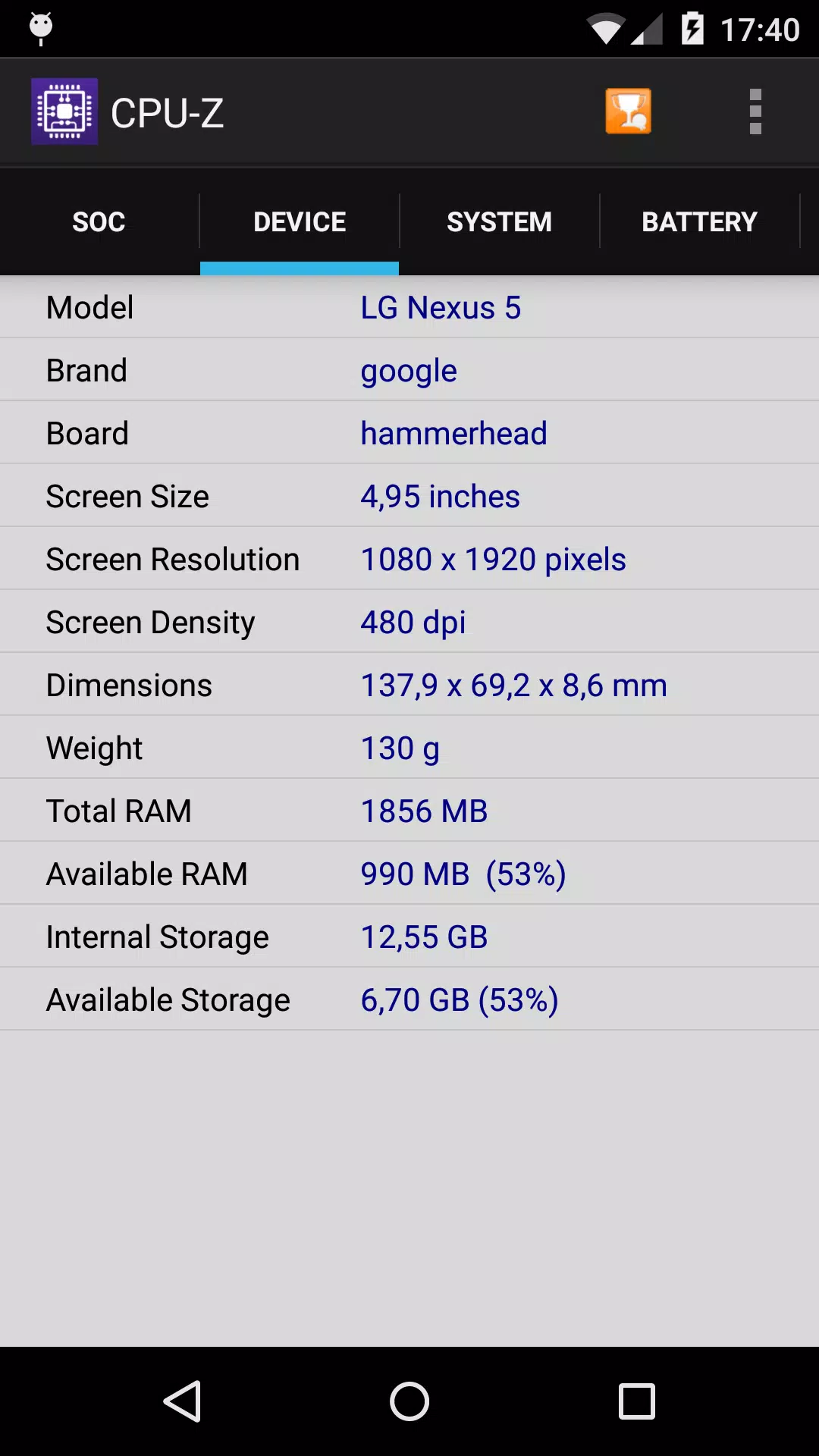 CPU-Z Tangkapan skrin 1