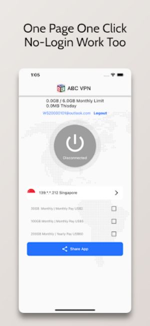 ABC VPN - Very Easy Good VPN ภาพหน้าจอ 0