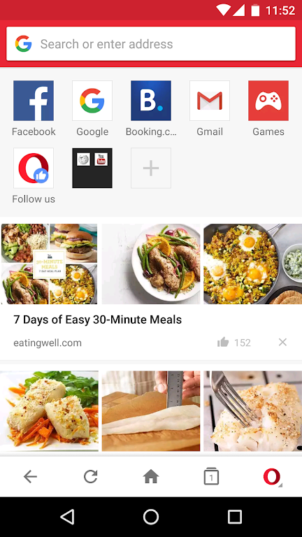 Opera Mini mobile web browser Screenshot 1