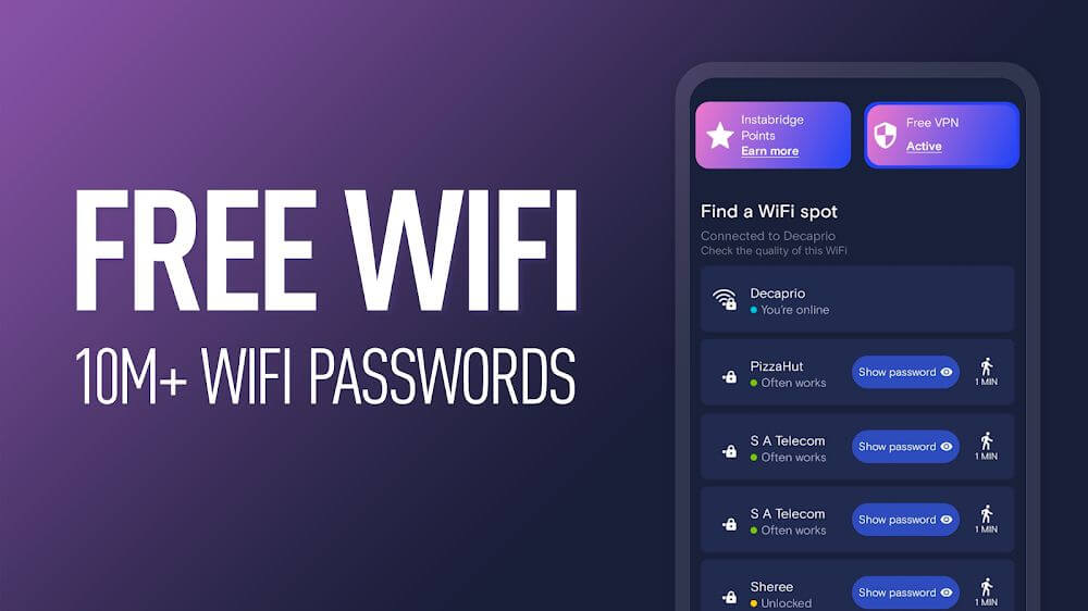 Instabridge: WiFi Senha Captura de tela 0