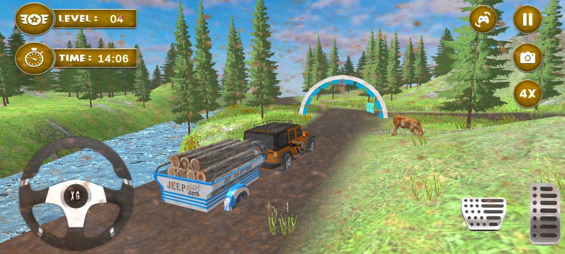 4x4 Mud Jeep Driving Games 3D Captura de tela 3