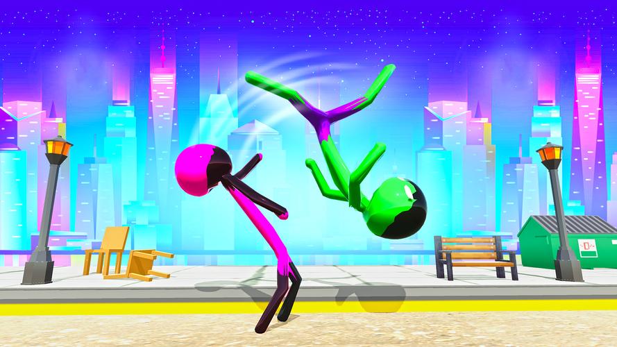 Schermata Stickman Ninja Fight: Ropehero 1