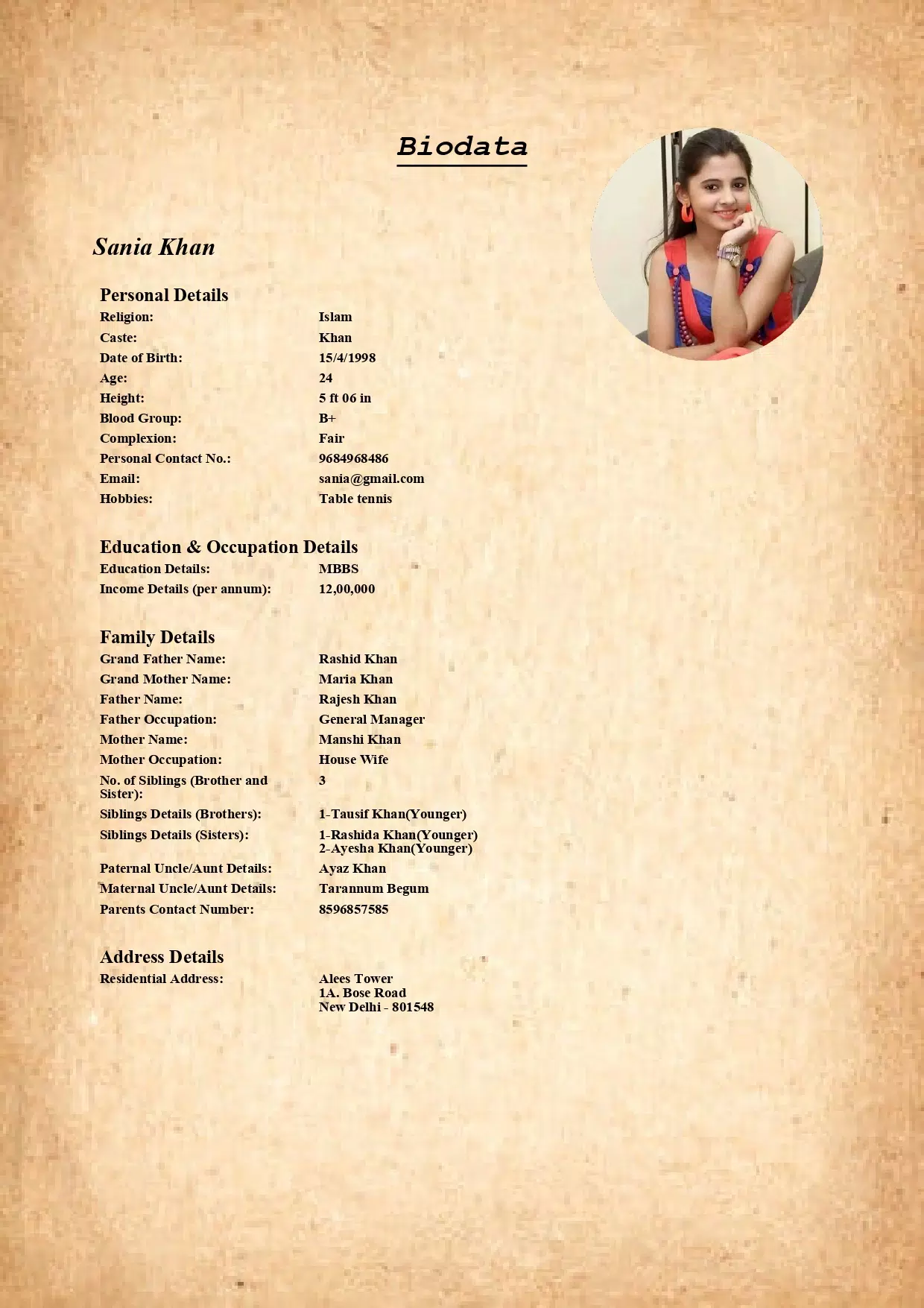 Muslim Marriage Biodata Maker Captura de tela 3