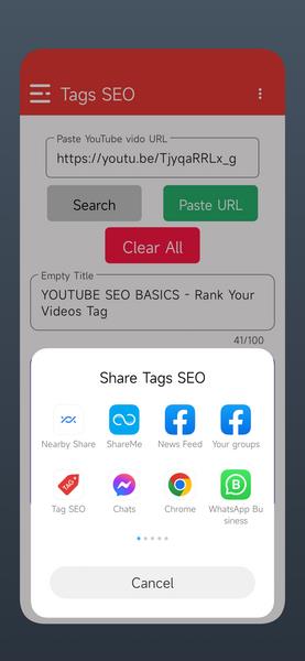 Tags SEO - Video Finder ภาพหน้าจอ 1