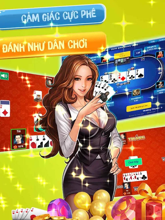 Đánh  tiến lên OFFLINE - tien len mien nam应用截图第1张