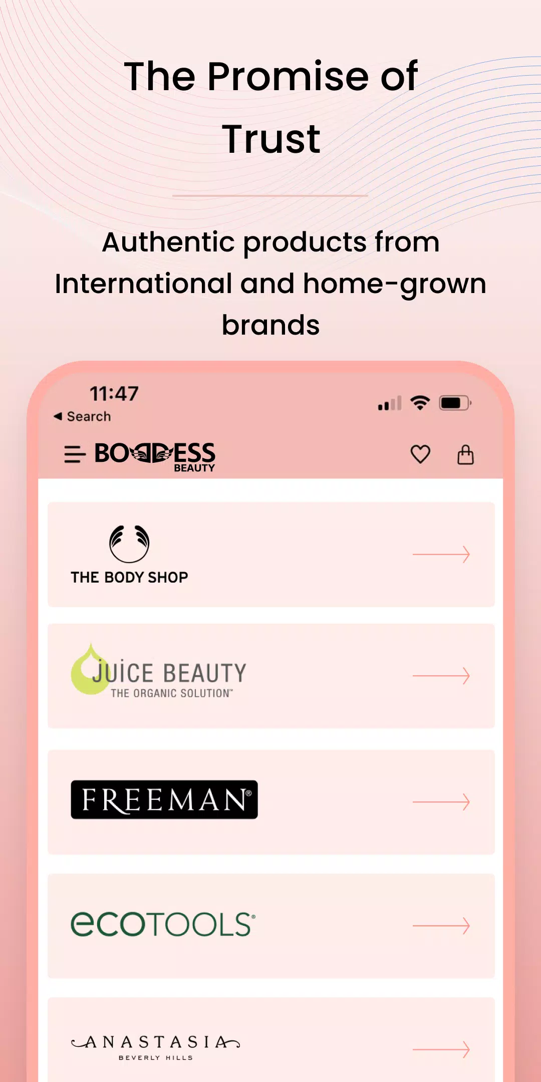 Boddess: Beauty Shopping App Captura de tela 2