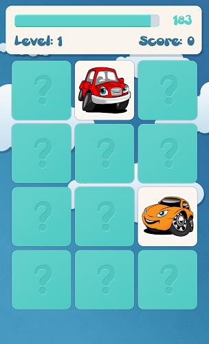 Cars memory game for kids Schermafbeelding 2