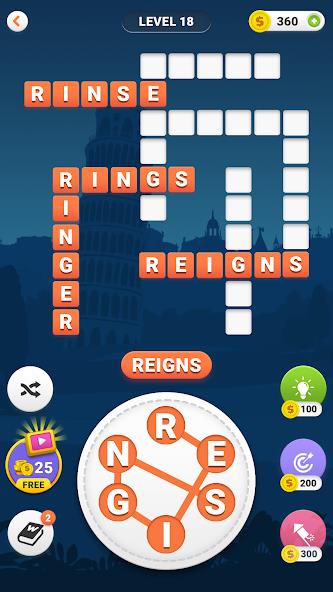 Word Search: Crossword puzzle Mod 스크린샷 2