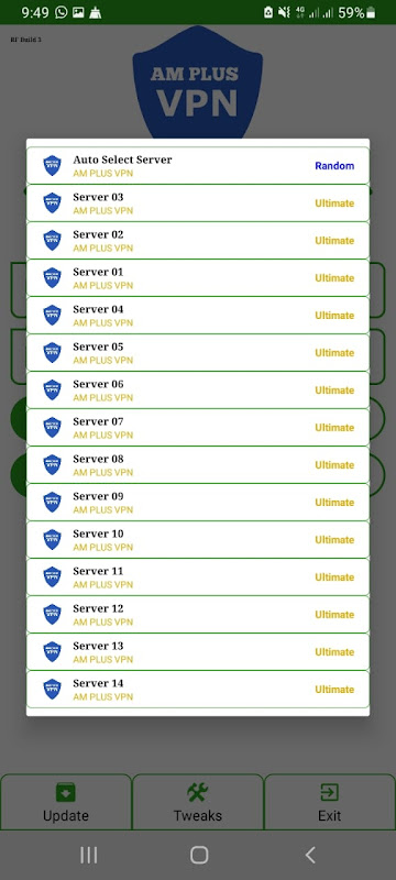 Schermata AM PLUS VPN 1