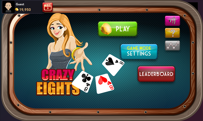 Offline Crazy Eights - Free Card Game スクリーンショット 0