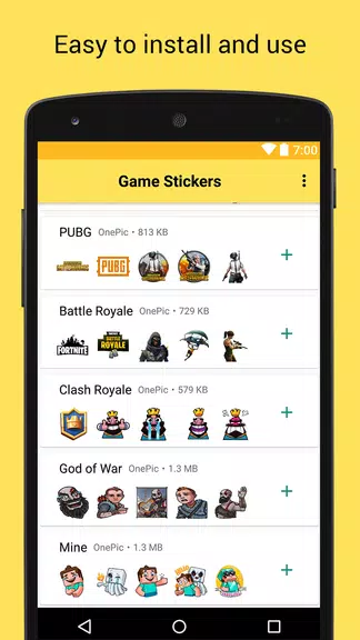 Game Stickers for Whatsapp Zrzut ekranu 1