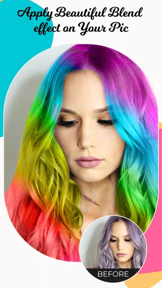 Hair Color Changer Editor स्क्रीनशॉट 3