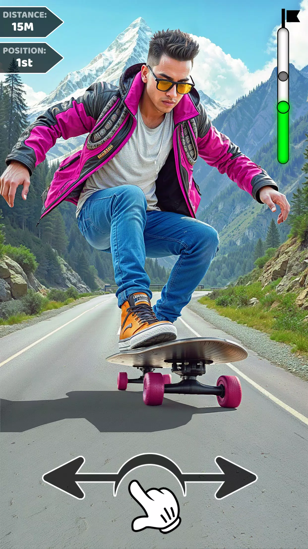 Downhill Skateboarding Game Zrzut ekranu 3