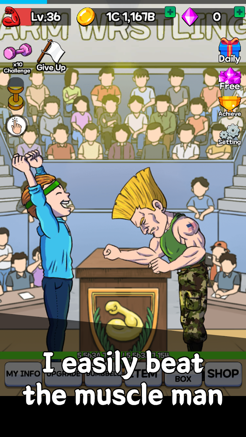 Arm Wrestling Clicker APK Captura de tela 3