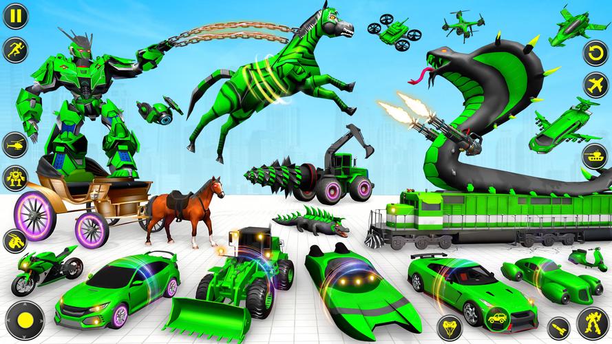 Horse Robot: Car Robot Games ภาพหน้าจอ 1